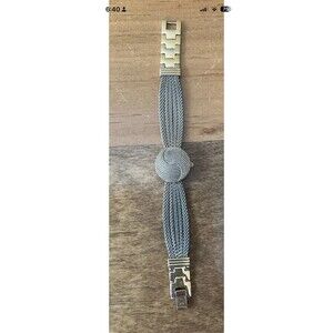 Vintage Anne Klein Watch Women Hidden Dial Peek A Boo Mesh Band **NEEDS BATTERY